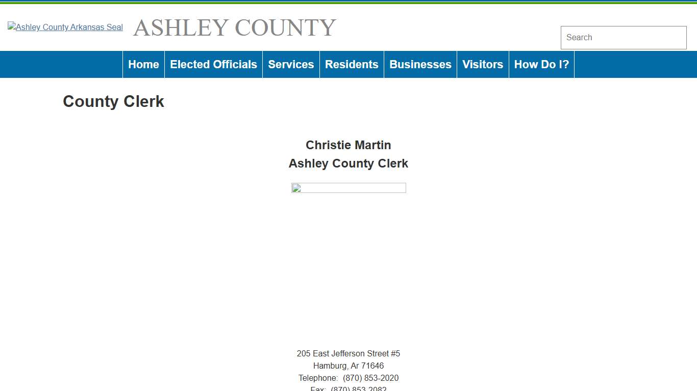 County Clerk Ashley County